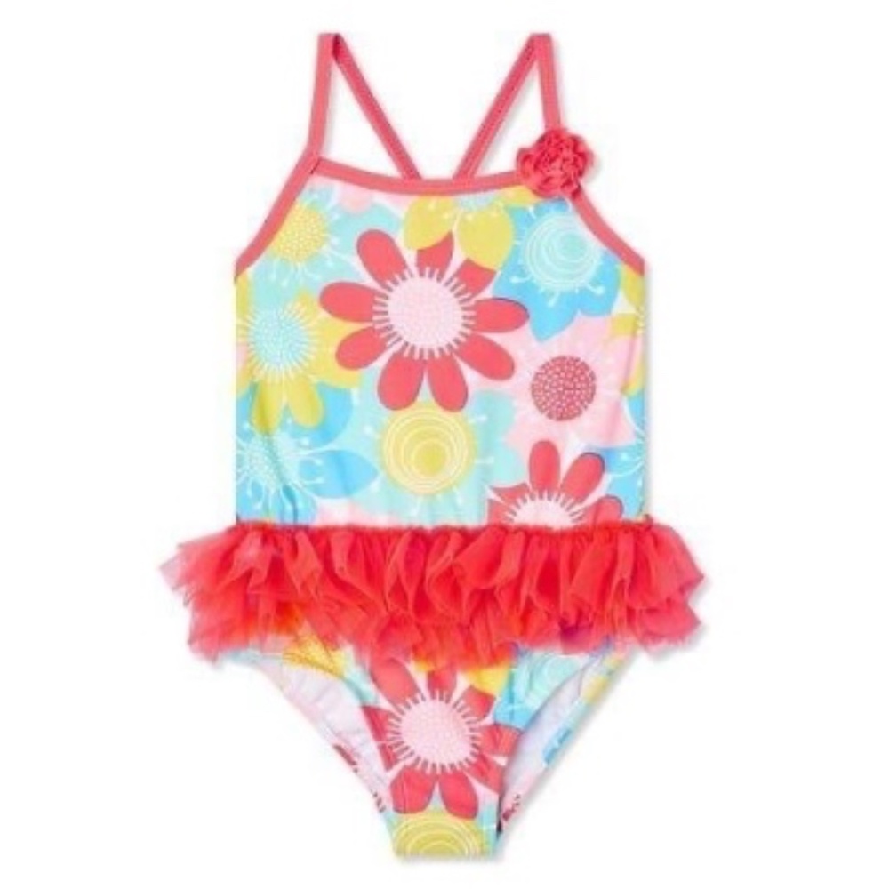 BRAND NEW girl George flower tutu bathing swim swimming swimsuit size 3T